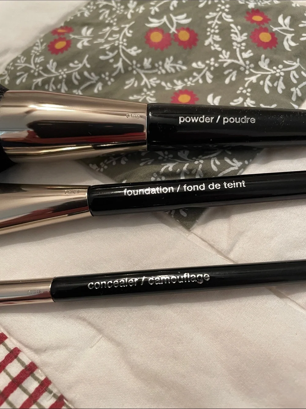 Lancôme set of 3 makeup brushes, foundation, concealer & powder